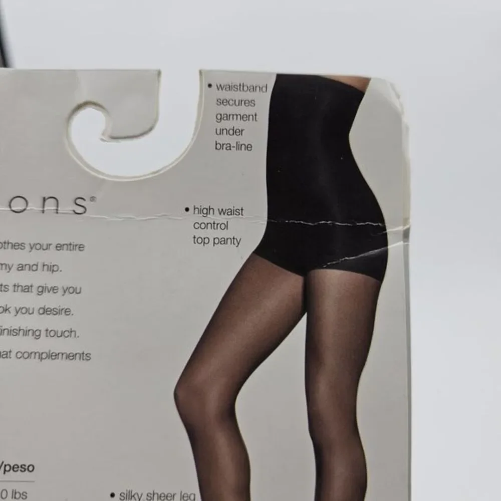 2- Beige Small Pantyhose Hanes‎ Solutions High Waist Silky Sheer Control Top